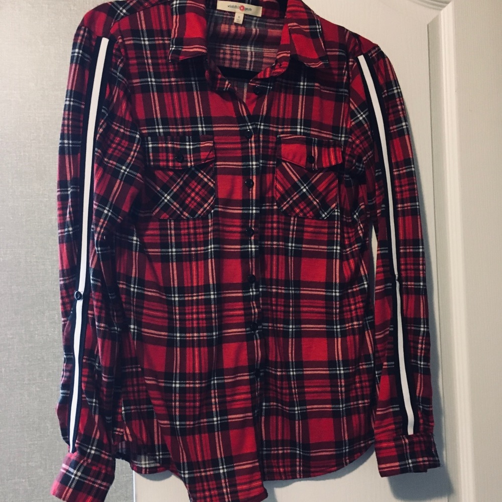 Button up plaid shirt